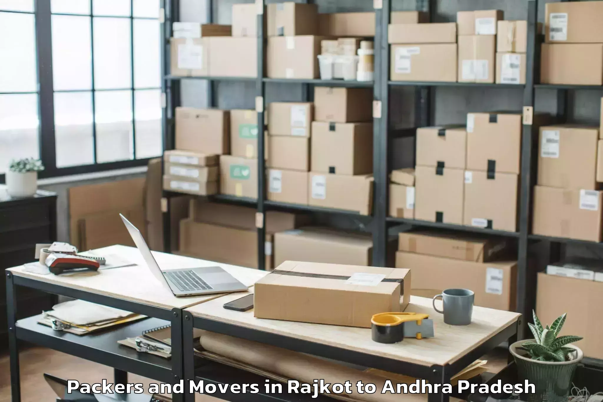 Reliable Rajkot to Pedakurapadu Packers And Movers